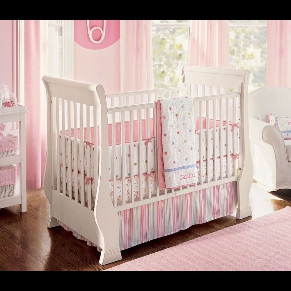 Pottery barn kids crib skirt